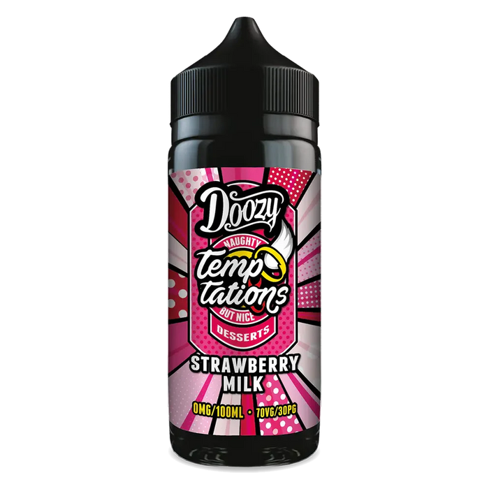 Doozy Vape Temptations Strawberry Milk 100ml Shortfill E-Liquid