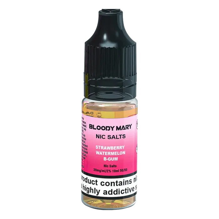 Bloody Mary Strawberry Watermelon B-Gum Nic Salt Vape Juice