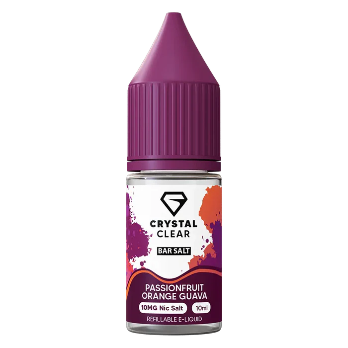 Crystal Clear Passionfruit Orange Guava Nic Salt Vape juice 10ml