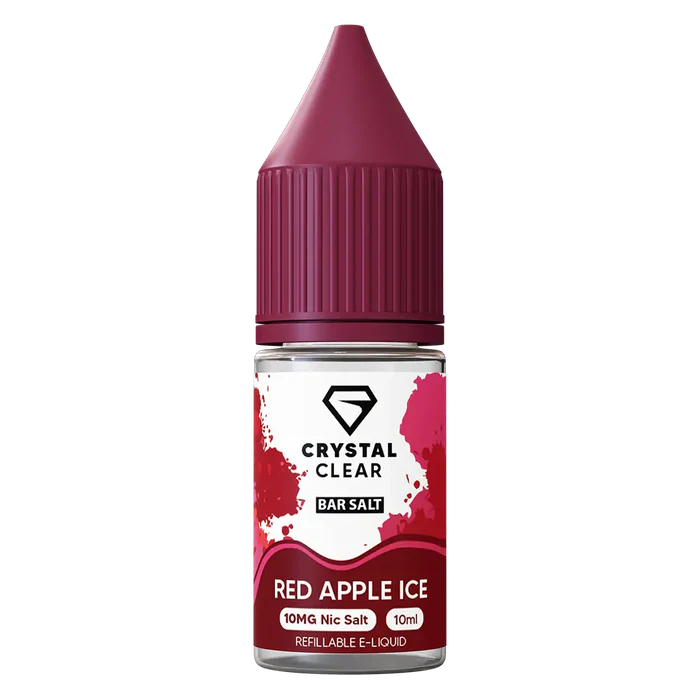 Crystal Clear Red Apple Ice Nic Salt Vape juice 10ml