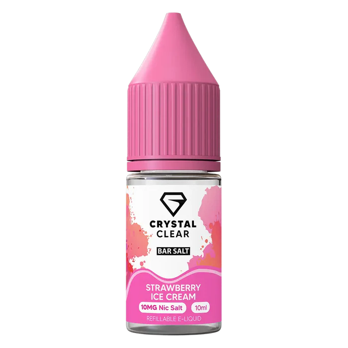 Crystal Clear Strawberry Ice Cream Nic Salt Vape juice 10ml