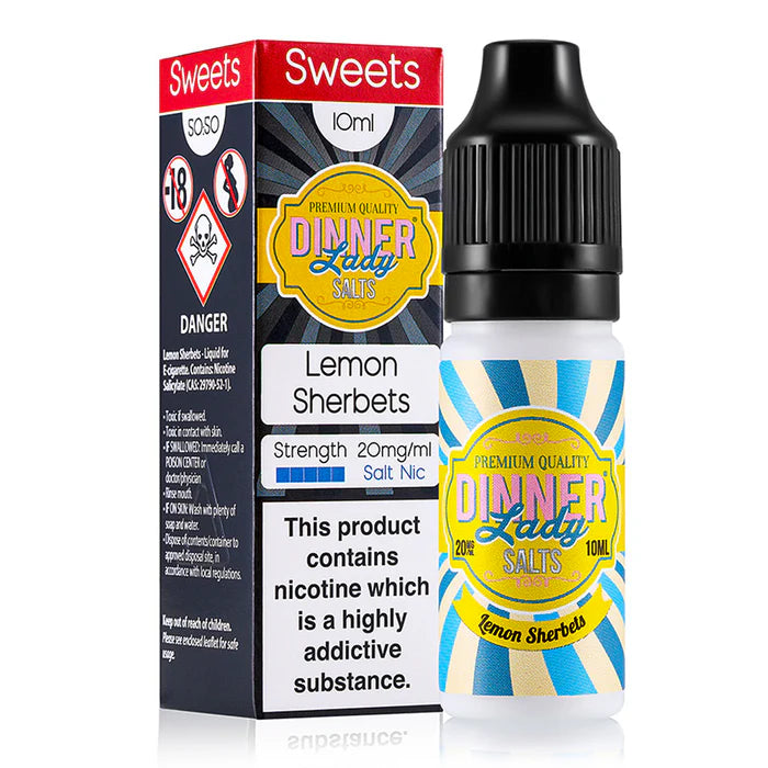 Dinner Lady Lemon Sherbets Nic Salt E-Liquid 10ml