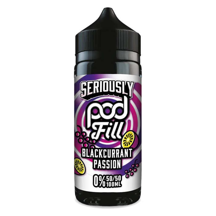 Seriously Pod Fill by Doozy Vape Blackcurrant Passion 100ml Shortfill Eliquid