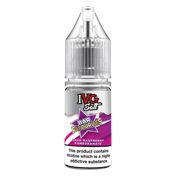IVG Bar Favourites Sour Raspberry Pomegranate Nic Salt Vape Juice