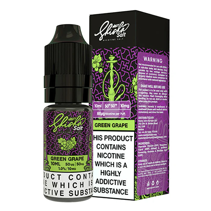 Nasty Shisha Salt Green Grape Nic Salt Vape Juice