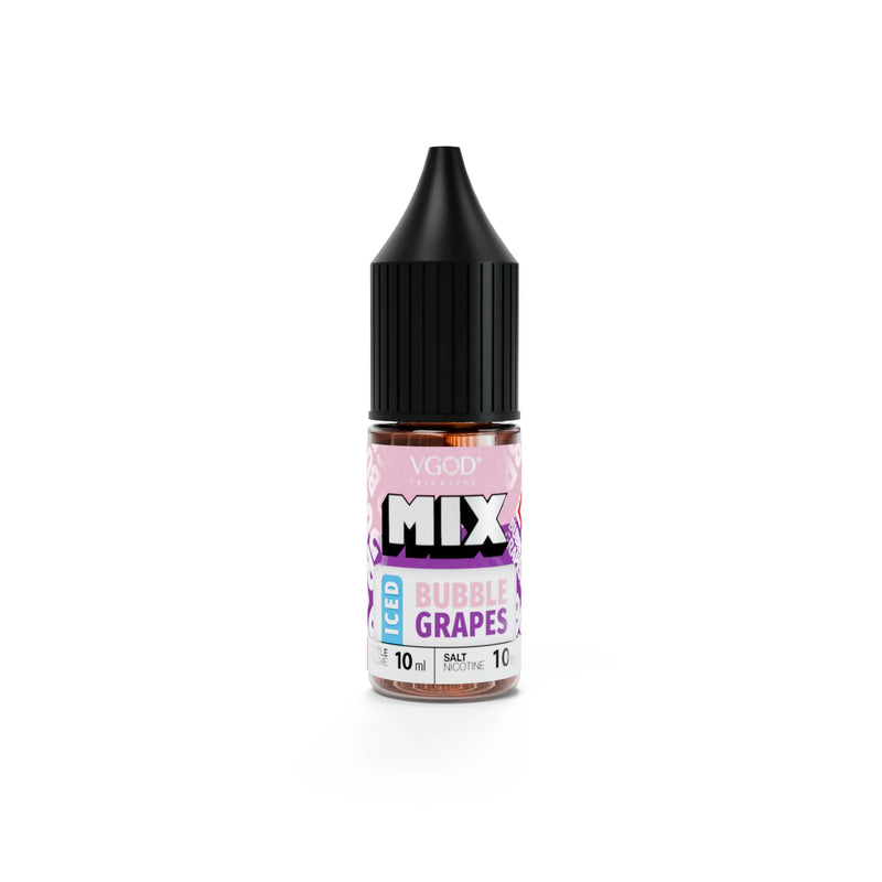 10mg Vgod Iced Bubble Grapes Nic Salt E-Liquid 10ml