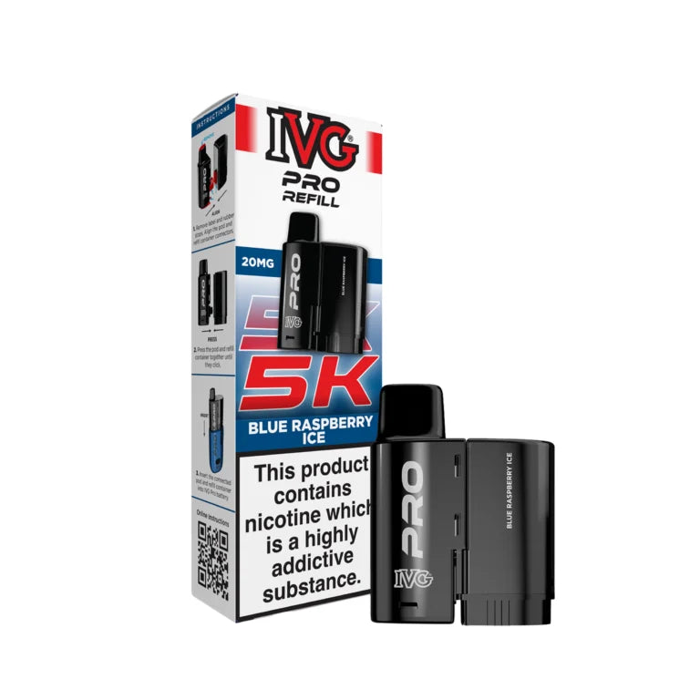 Blue RAspberr Ice IVG Pro 5K Refill Pods