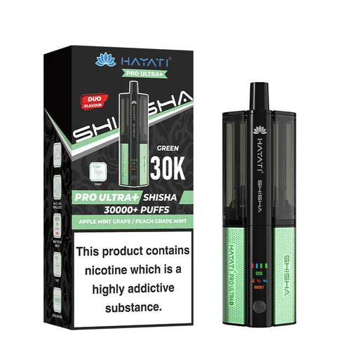 Apple Mint Grape / Peach Grape Mint Hayati Pro Ultra Plus Shisha 30K Pod Kit