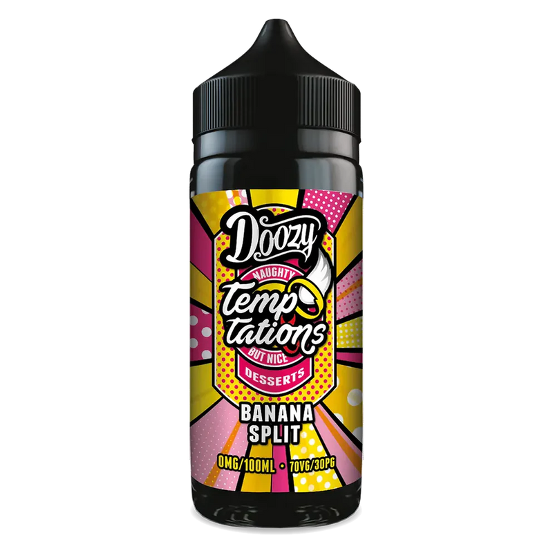 Doozy Vape Temptations Banana Split 100ml Shortfill E-Liquid