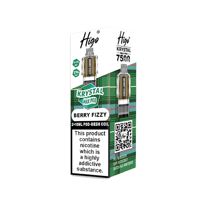 Berry Fizzy Higo Krystal Max 7500 Prefilled Pods