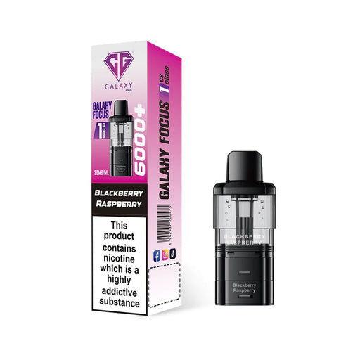 Blackberry Raspberry Crystal Galaxy Focus 6K Prefilled Pods