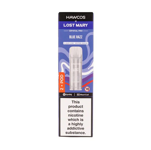 Bue Razz Hawcos x Lost Mary Crystal Pro Prefilled Pods