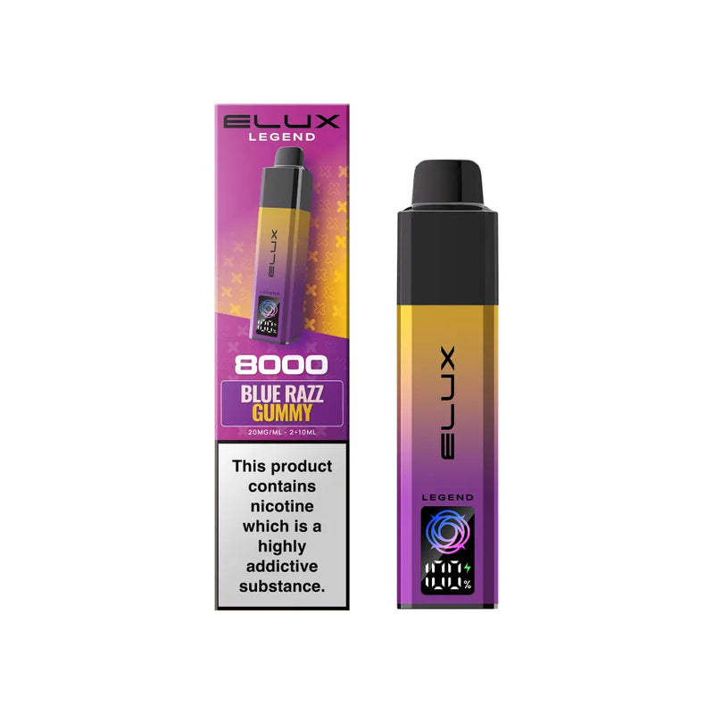 Blue Razz Gummy Elux Legend 8000 Prefilled Pod Kit