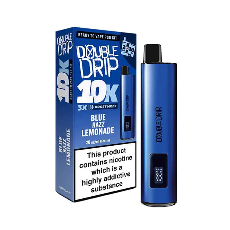 Blue Razz Lemonade Double Drip 10K Prefilled Pod Kit