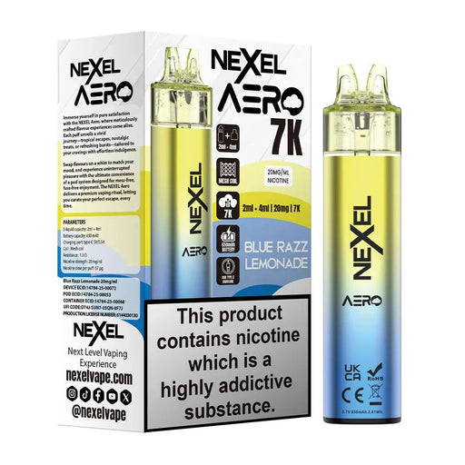 Blue Razz Lemonade Nexel Aero 7K Prefilled Pod Kit