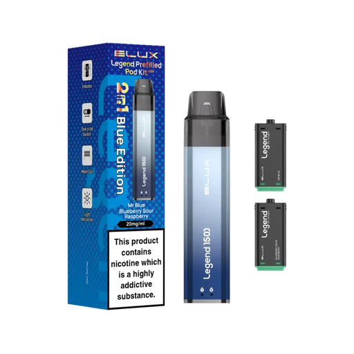 Blue edition Elux Legend 1500 2 in 1 Prefilled Pod Kit