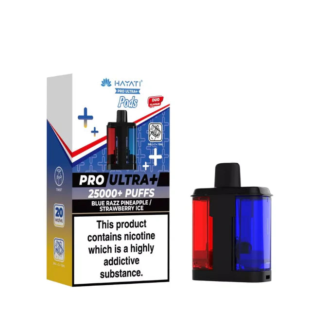 Blue razz pineapple strawberry ice refill Hayati Pro Ultra Plus 25000 Prefilled Pods