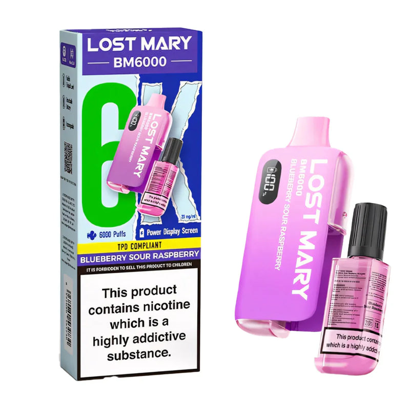 Blueberry sour raspberry Lost Mary BM6000 Prefilled Pod Kit