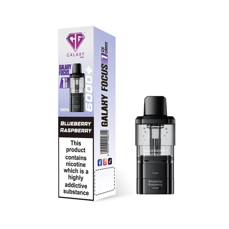 Blueberry Raspberry Crystal Galaxy Focus 6K Prefilled Pods