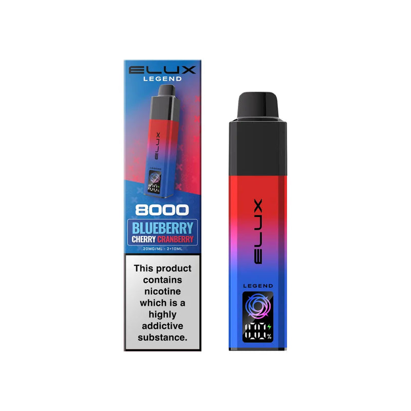 Blueberry Cherry Cranberry Elux Legend 8000 Prefilled Pod Kit