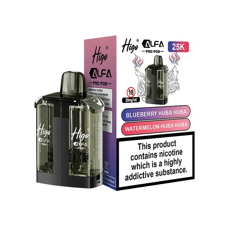Blueberry Huba Huba / Watermelon Huba Huba Higo Alfa Pro 25K Pods
