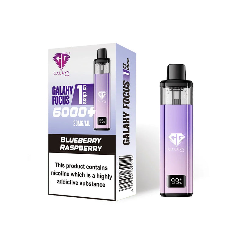 Blueberry Raspberry Crystal Galaxy Focus 6K Puffs Prefilled Pod Kit