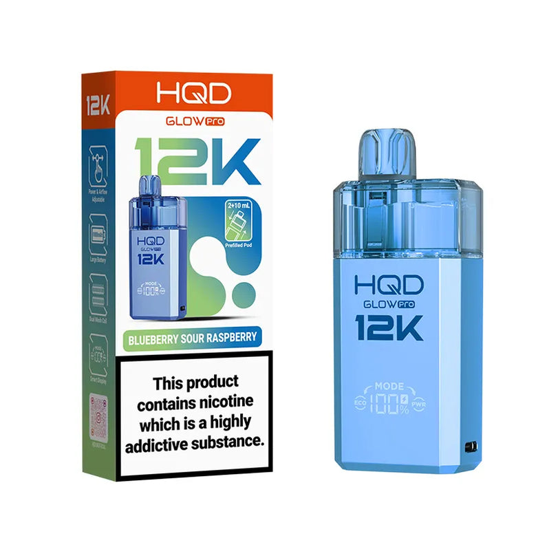 Blueberry sour rasperry HQD Glow Pro 12K Prefilled Pod Kit