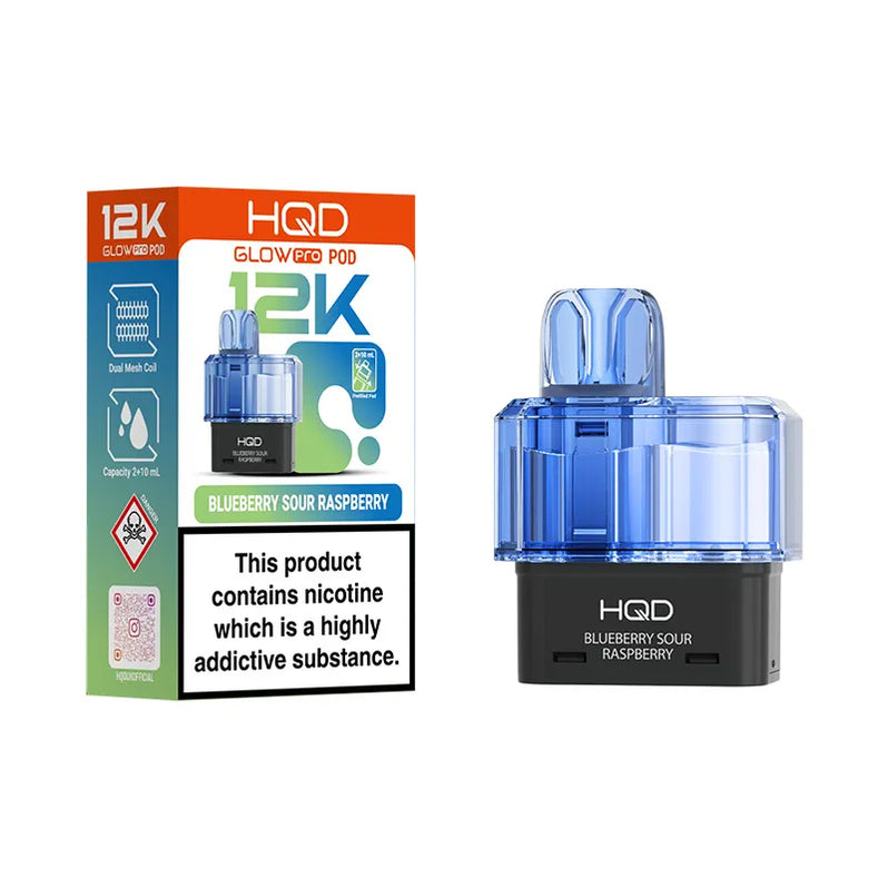 Blueberry sour raspberry HQD Glow Pro 12K Prefilled Pods