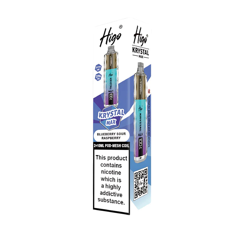 Blueberry Sour Raspberry Higo Krystal Max 7500 Prefilled Pod Kit