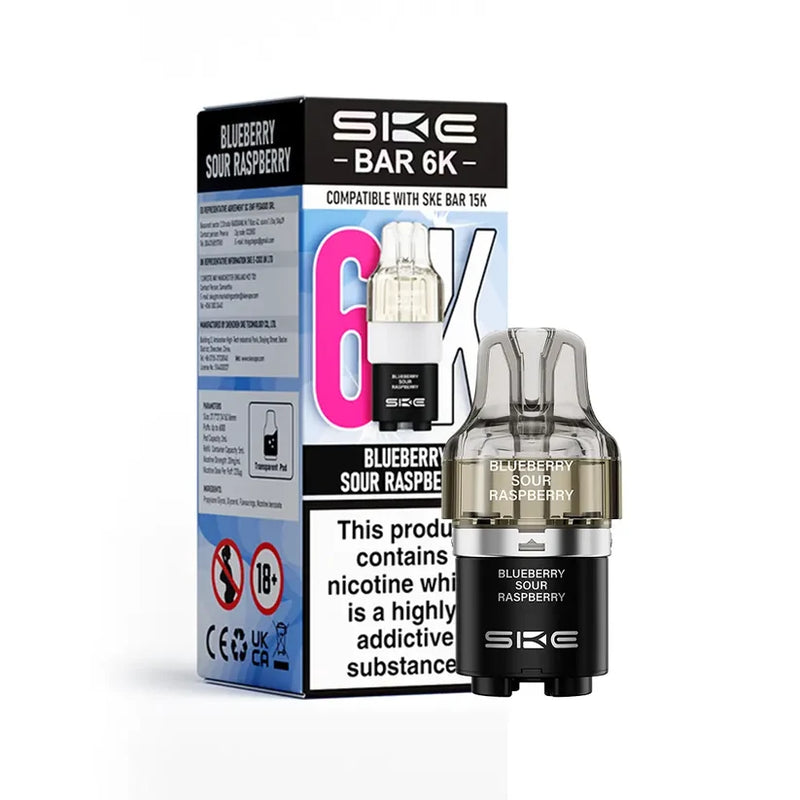 Blue Sour Raspberry SKE Bar 6K Refill Pods
