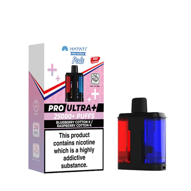 Blueberry cotton k raspberry cotton k Hayati Pro Ultra Plus 25000 Prefilled Pods