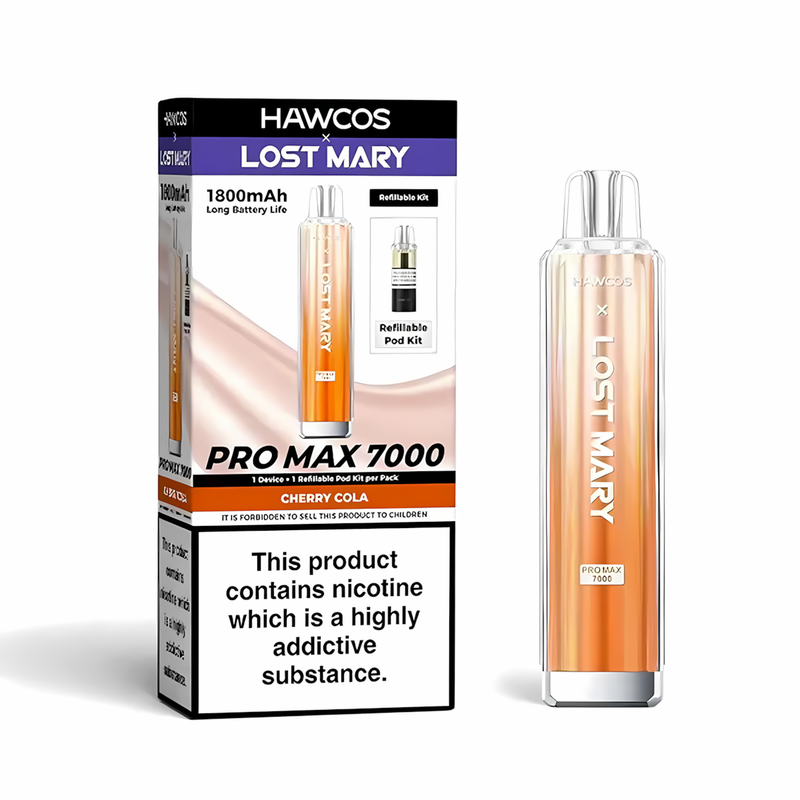 Cherry Cola  Hawcos x Lost Mary Pro Max 7000 Prefilled Pod Kit