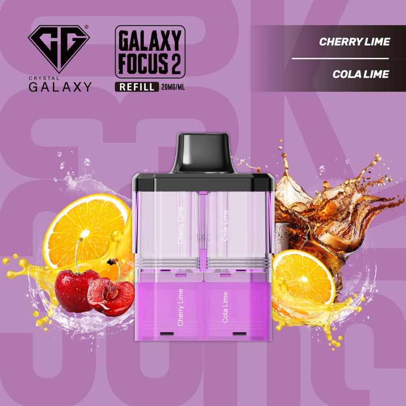 Cherry Lime and Cola Lime Crystal Galaxy Focus 2 30K Prefilled Pods
