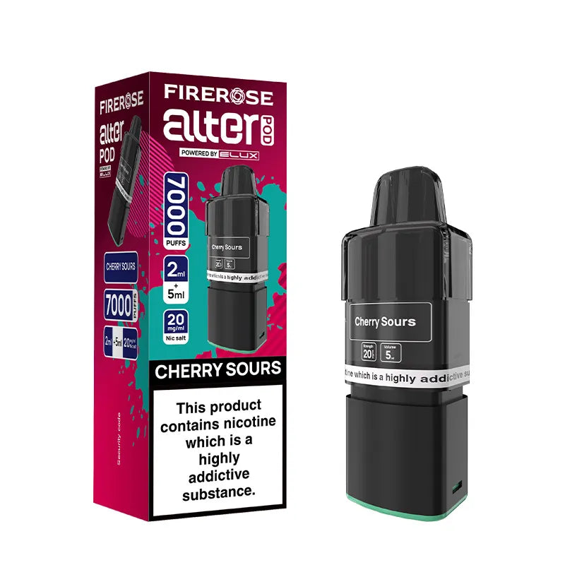 Cherry Sour Elux Firerose Alter 7000 Prefilled Pods