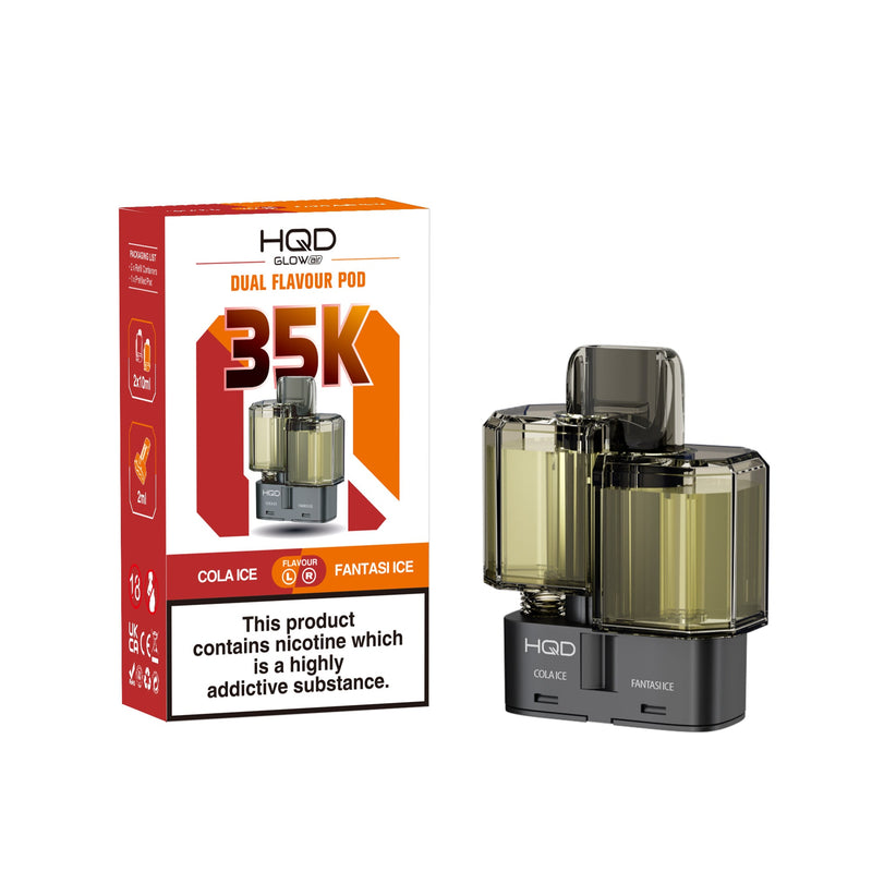 HQD Glow Air 35k, 35000 Puffs Prefilled Refill Pods
