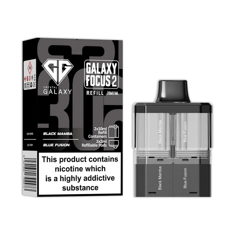Black Mamba Blue Fusion Crystal Galaxy Focus 2 Prefilled Pods