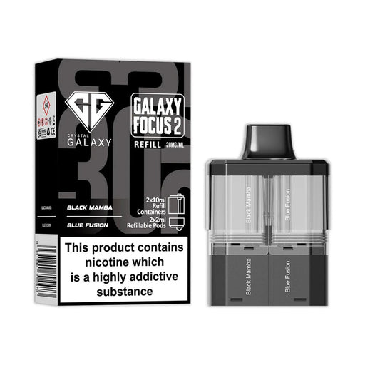 Black Mamba Blue Fusion Crystal Galaxy Focus 2 Prefilled Pods