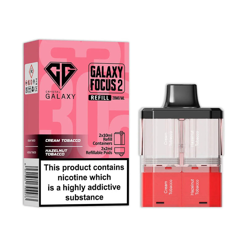 Cream Tobacco Hazelnut Tobacco Crystal Galaxy Focus 2 Prefilled Pods
