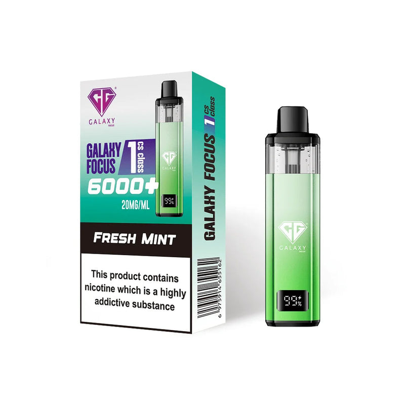 Fresh Mint Crystal Galaxy Focus 6K Puffs Prefilled Pod Kit