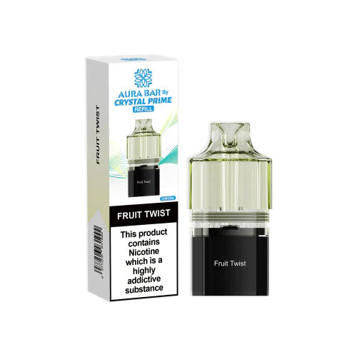 Fruit Twist Crystal Prime Aura bar 10k Prefilled Pods
