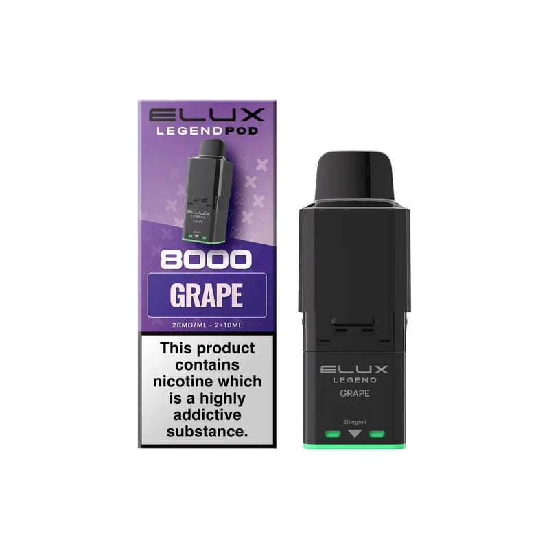 Grape Elux Legend 8000 Refill Pods