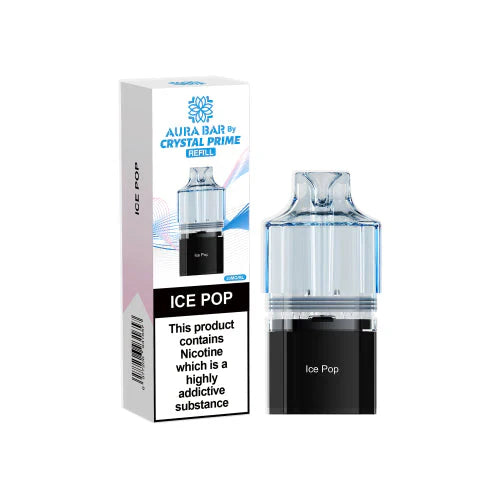 Ice Pop Crystal Prime Aura bar 10k Prefilled Pods
