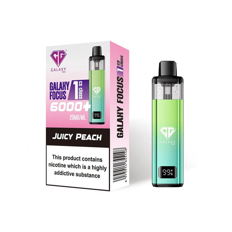 Juicy Peach Crystal Galaxy Focus 6K Puffs Prefilled Pod Kit