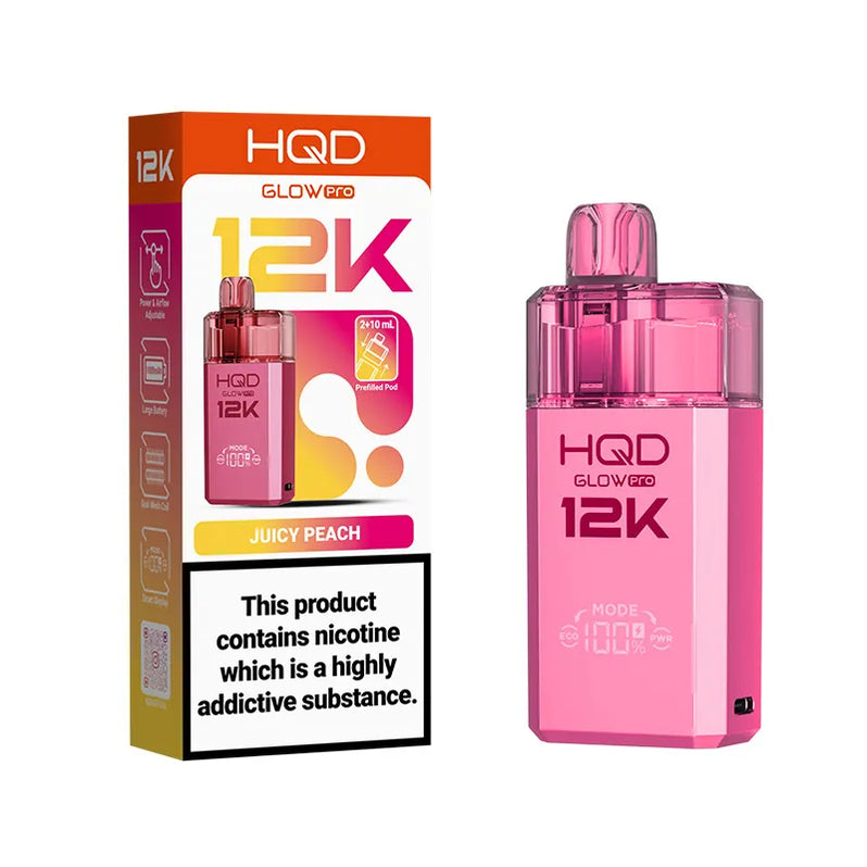 Juicy peach HQD Glow Pro 12K Prefilled Pod Kit