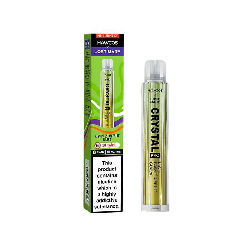 Kiwi Passion Fruit Guava Hawcos x Lost Mary Crystal Pro Prefilled Pod Kit