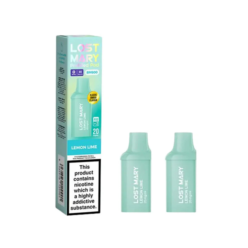 Lemon Lime Lost Mary BM600 Prefilled Pods