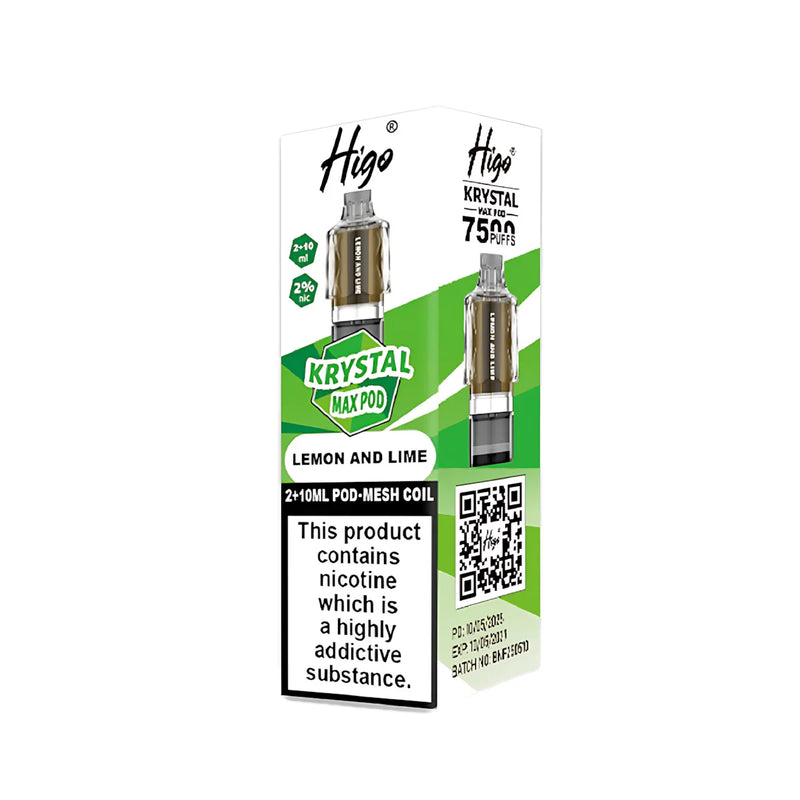 Lemon and Lime Higo Krystal Max 7500 Prefilled Pods