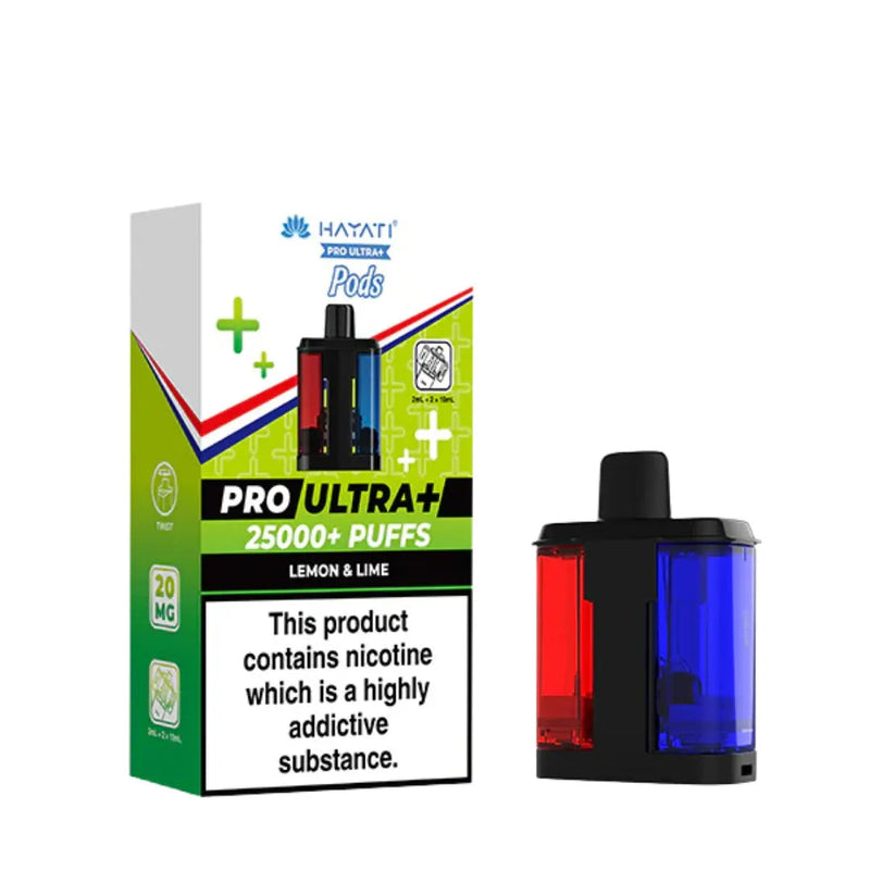 Lemon lime Hayati Pro Ultra Plus 25000 Prefilled Pods 