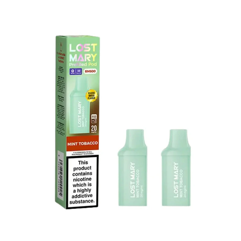 Mint Tobacco Lost Mary BM600 Prefilled Pods