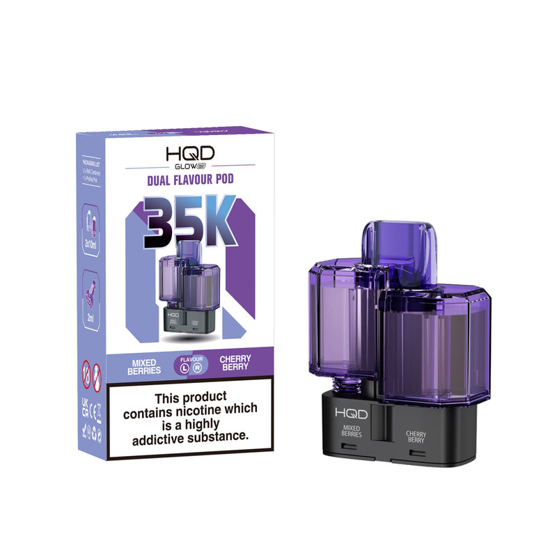 HQD Glow Air 35k, 35000 Puffs Prefilled Refill Pods
